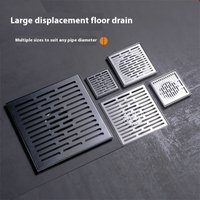 304 SS Outdoor Garden Drain 6x8in (15x20cm) High-Flow HD Drain Fits 2/3/4in Pipes Anti-Odor/Clog Premium Drain