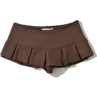 YENKYE Y2K Girls Sexy Low Waist Pleated Mini Skirt Women Side Zipper Summer Short Skater Skirts
