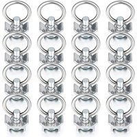1/6/10Pcs L-Track Single Ring (Spring Loaded) Tie Down Anchors