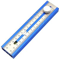 Foldable Aluminum Protractor Ruler 6.57 Inch with High-Visibility Calibration Marks for Fast and Accurate Layouts