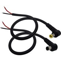 18AWG DC-Stromanschluss 5,5 x 2,1 mm / 2,5 mm Stecker auf 5,5 2,1/2,5 mm Stecker Kabel rechtwinklig 90 Grad Stromkabel 29 cm