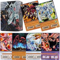 100Pcs Anime Style Yu-Gi-Oh Cards Blue Eyes Dark Magician Exodia Obelisk Slifer Ra Yugioh DS5 Classic Proxy DIY Card Kids Gift