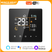 Minco Heat 3A/16A/25A AC90~240V Tuya WiFi Inteligentny Termostat Tuya do Elektrycznego Ogrzewania Podłogowego/Ogrzewania Podłogowego Wodnego/Kociołka