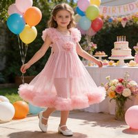 Movie Good Witch Cosplay Costume Glinda Pink Princess Dress For Girls Halloween Carnival Birthday Party Wicked Dress Up Outfit