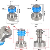 Stainless Steel Mounting Screws for Camera CageTop Handle Quick Release Plate 1/4" Socket Cap Screw Rig Photo Studio Accessories