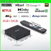 【Oryginalny】 Najnowszy MECOOL MEon1 Android14 TV Box 32GB Certyfikowany przez Netflix Google TV 1000M WiFi6 Dolby Vision Atmos 4K AV1 PK KM2 PLUS