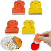 1/2/4 PCS Metal Blade Scraper – Razor Tool for Removing Glue Stickers Caulk & Adhesive from Glass Windows Tile & Metal Surfaces