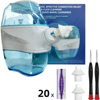 Starter Bundle - Nasal Irrigation System - Saline Nasal Rinse Kit with 1 Nose Cleaner and 20Salt Pods