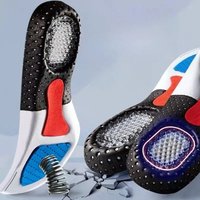 Men Thick Silicone Sports Insoles Shock Cushion Breathable Sweat Wicking Inserts for Running Basketball Sneakers