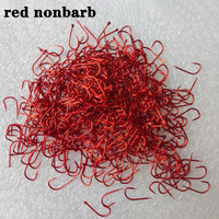 500 pièces ensemble d'hameçons à poisson à corps non plat en acier à haute teneur en carbone doré noir rouge crochets de manchette accessoires mangeoire de mer pour la pêche à la carpe matériel