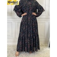 Modest Abaya Ramadan Musulman De Mode Maxi Robe Turkey Kaftan Islamic Clothing Muslim For Women Hijab Dress Caftan Vestidos