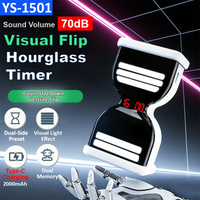 YS-1501 Flip Timer Mute Alert Rechargeable Gravity Sensor Count Up/Down Dual Memory Electronic Hourglass Timer for Cooking Study