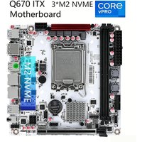 Q670 ITX NAS Motherboard Kit, Compatible with 12-14th Gen Core CPU, DDR5, M.2 NVME & SFF-8643, VPro Tech, Low Power Design