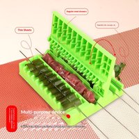 Household Commercial Multi-functional Fast Skewering Machine, Meat Cutting Tool, Lamb Skewering Barbecue Meat Skewering Device