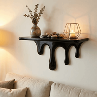 Classic 3D Printed Drip Floating Shelf Plastic Stable Melting Wall Shelf Irregular Shape Artistic Plants Display Stand Bedroom
