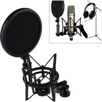 Mic Shock Mount Holder Professional Microphone Stand Shock Mount with Shield Filter Screen Studio Stand
