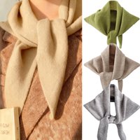 Knitted Triangle Scarf for Women Head Scarf Girl Aesthetic Accessories Streetwear Triangle Shawl Warm knitted scarf