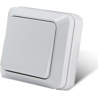 WESA Wall Mount Button Switch Classic Plastic Surface 1 Gang 1 Way Vintage Outdoor White Wall Light Exterior Switch On And Off