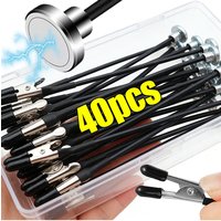 DIY Flexible Magnetic Alligator Clips Kitchen Menu Photo Display Stand Base Holder Note Card Clamps Electric Test Crocodile Clip