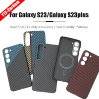YTF-Carbon Carbon fiber case for Samsung Galaxy S23Plus Anti-fall Aramid Fiber case Slimv Design S23+ cover