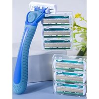 Handle Profession 6-Layers Blade System Man Manual Shaving Razor to Clean Suitable for Travel Carry