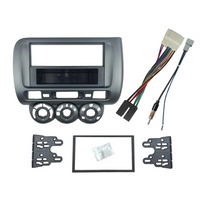 Car Radio Fascia for Honda Fit Jazz City LHD One Din Dvd Stereo Cd Panel Mount Installation Trim Kit Frame