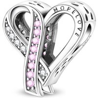 Original 925 Sterling Silver Pink Power Charms Bead Fit 3mm Original Bracelet DIY Women Exquisite Birthday Party Jewelry Gifts