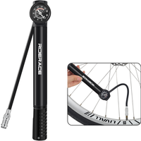AliExpress riderace Bicycle Inflator With Gauge Portable Aluminum Alloy Hand Tire Air Inflator MTB Road Bike Pump For AV FV Presta Schrader Valve