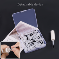 50 disposable flat head nail brushes - DIY nail tools, suitable for nail technicians, professionals, and beauty enthusiasts