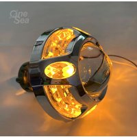 3 Inch Led Angel Eye With Shroud Panamera DRL White Yellow Car Headlight Projector Lens Decoration RGB APP Control Mask