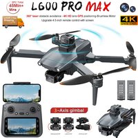 Dron GPS 2026 L600 Pro MAX z profesjonalną kamerą HD 4K, 3-osiowym gimbalowym stabilizatorem, do fotografii lotniczej, 5G WIFI FPV 360 ° Dron RC z laserowym systemem unikania przeszkód, silnikiem