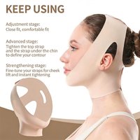 Adjustable Firming Breathable Face Slimming Strap Neck Tightening Wrap for Jawline Sculpting Women Sleeping Daytime Overnight
