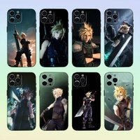 F-Final F-Fantasy V-VII Cloud Phone Case For iPhone 17, 16,15,14,13,12,11, Others Soft Silicone Black Cover