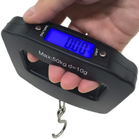 110lb/50kg Portable Scale Digital LCD Display Electronic Luggage Hanging Suitcase Travel Weighs Baggage Bag Weight Balance Tools