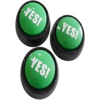 Funny Interactive Yes No Button Sound Prop Communication Maybe Sorry Button Team Talking Multifunctional Answer Buzzers