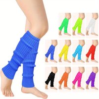 1 Pairs Buauty 80s 90s Leg Warmers for Women, Neon Ribbed Leg Socks, Stylish Accessories for Inspired Outfits for,