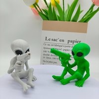3D Printed Alien with a gun Halloween Desktop Ornament 3d Printed Animals living room Home Office Craft Printed Christmas Gifts