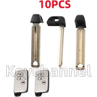 Keychannel 10PCS Emergency Car Key Blade Smart Remote Insert Blank Keylessgo Blade TOY48 TOY40 HY22 for Toyota Lexus Remote