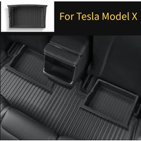 Underseat Storage Box for Tesla Model X 2025 Car Seats Drawer TPE Hidden Storage Box Push Pull ModelX Car Interior Accessories