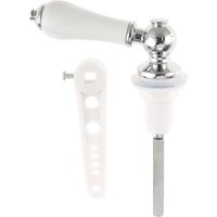 Ceramic Toilet Flush Handle Toilet Handle Replacement Flush Lever Repair Universal Fit Lever with Anti-Slip Grip for Bathroom