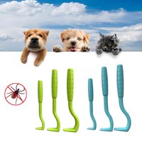 1set Flea Remover Hook Tick Remover Tweezer Tick Pull Cat Dog Grooming Insect Clips Kittens Lice Removal Pet Cleaning Tools