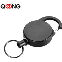 QOONG Fly Fishing Retractor Tools Extractor Keeper Retractable Key Chain Reel Badge Holder Tackle Boxes Key Ring Accessories