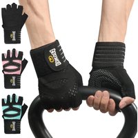 GOUNOD Weightlifting Gloves Wristband Support Breathable Anti-Slip Sports Gym Gloves Bodybuilding Powerlifting Fitness Training
