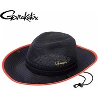 Gamakatsu GM-9890 Wide Brim Mesh Fishing Hat UPF50+ UV Sun Protection Breathable Outdoor Bucket Hat with Adjustable Chin Strap