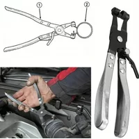 Swivel Hose Clip Plier, Flat Ring-Type Hose Clamp Removal Installation Tool for Car Water Pipe