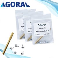 10Pcs/Pack Dental Orthodontic Crimpable Hook Sliding Ball Hooks Stop Locks Removable/Activity Left/Righ Fixed on ArchWires