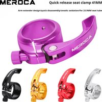 MEROCA Bicycle Seat Post Clamp 40.9/41/33.9mm Quick Release Cycling Seat Tube Clamp Convenient Bike Parts Seatpost MTB Accessory