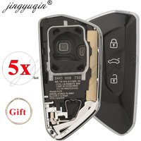 5 Stück Fernbedienungs-Smart-Autoschlüsselgehäuse für Volkswagen Golf 8 MK8 ID.3 ID.4 Cupra Skoda Octavia A8 SEAT Leon MK4 2020 2021 KD HZ25 ZB25