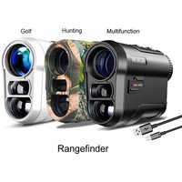 REVASRI Golf Laser Rangefinder 600M Telescope with Flag-Lock Slope Pin Distance Meter for 1000M Camouflage Hunting Monocular