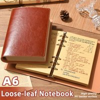 New A5/A6 Notebook PU Leather Detachable Shell Diary Book Loose-leaf Binder Notepad School Office